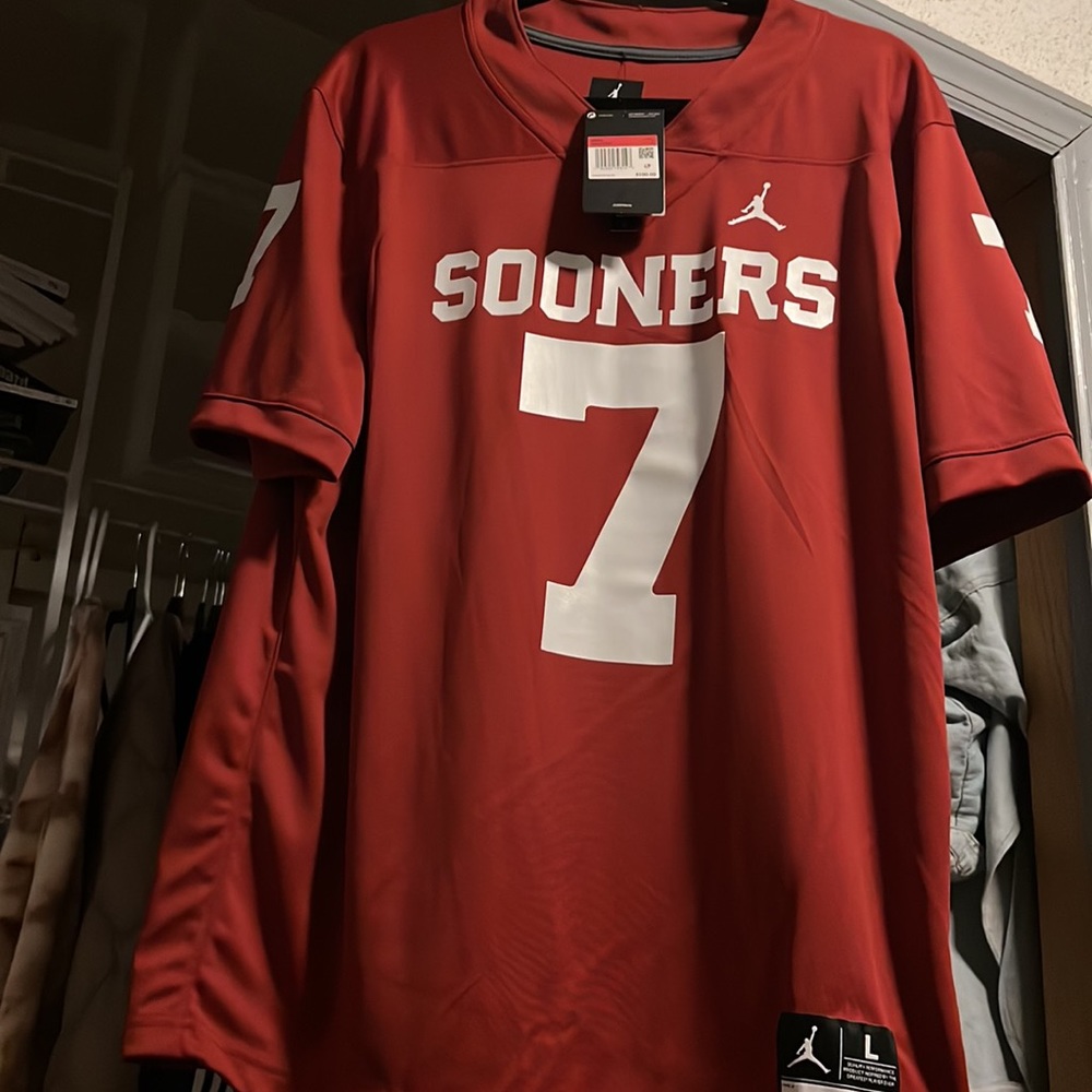 Jordan’s Men Oklahoma Sooners #7 Football Jersey Crimson Dri-Fit